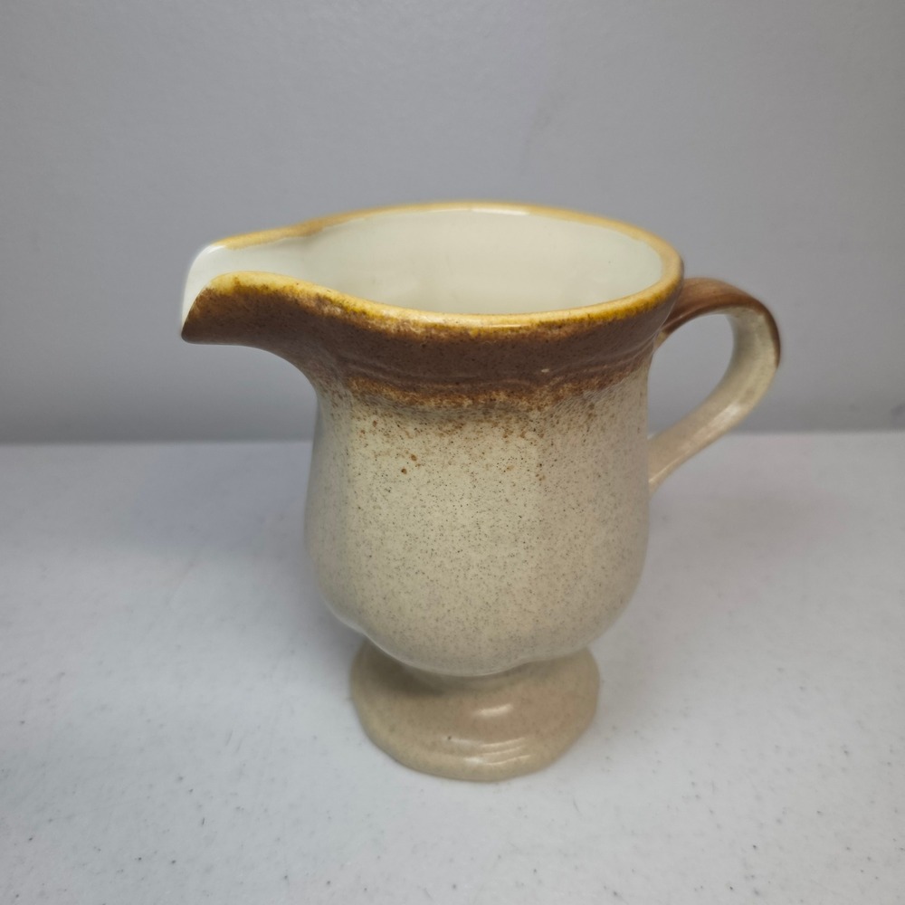 Mikasa E8000 Vintage Creamer Pitcher Japan Speckled Tan Brown